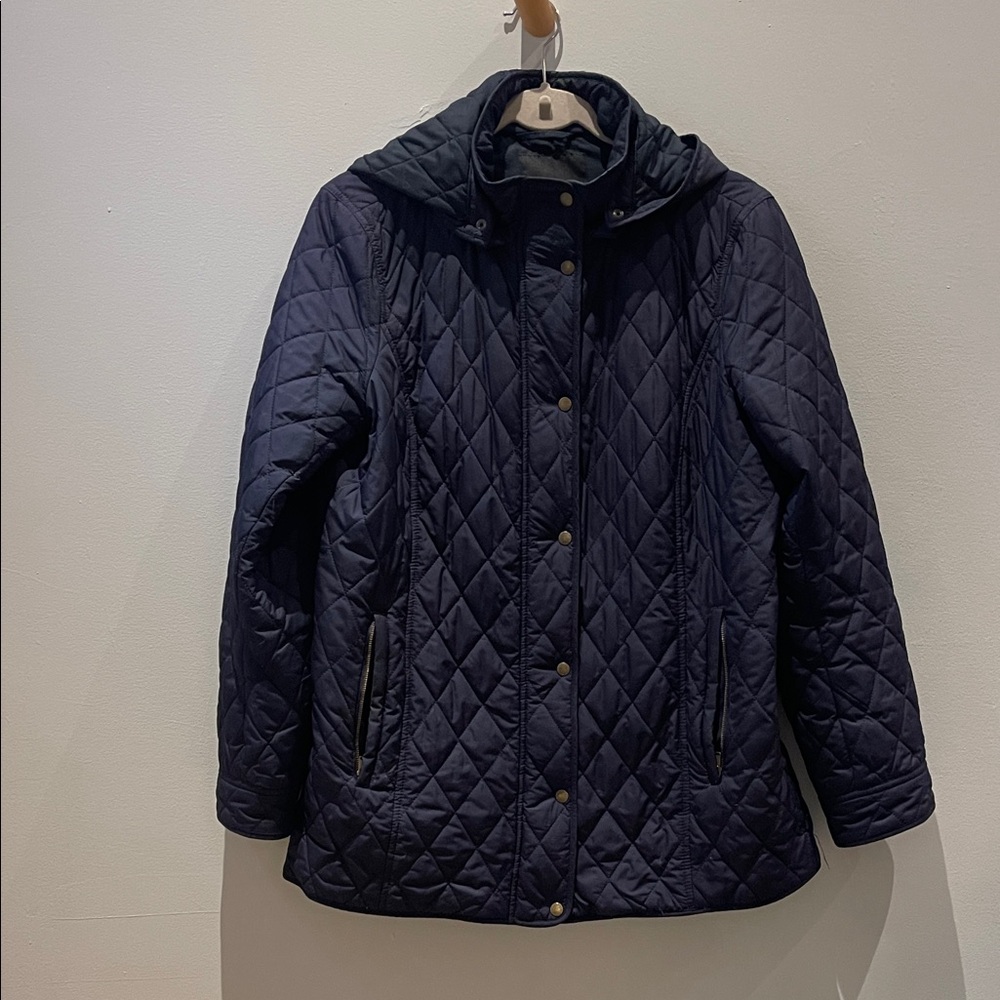 Women's Quilted Navy Jacket